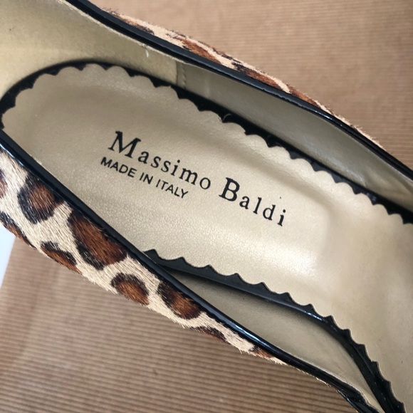 Massimo Baldi NWOT animal print open toe pump - Picture 5 of 8